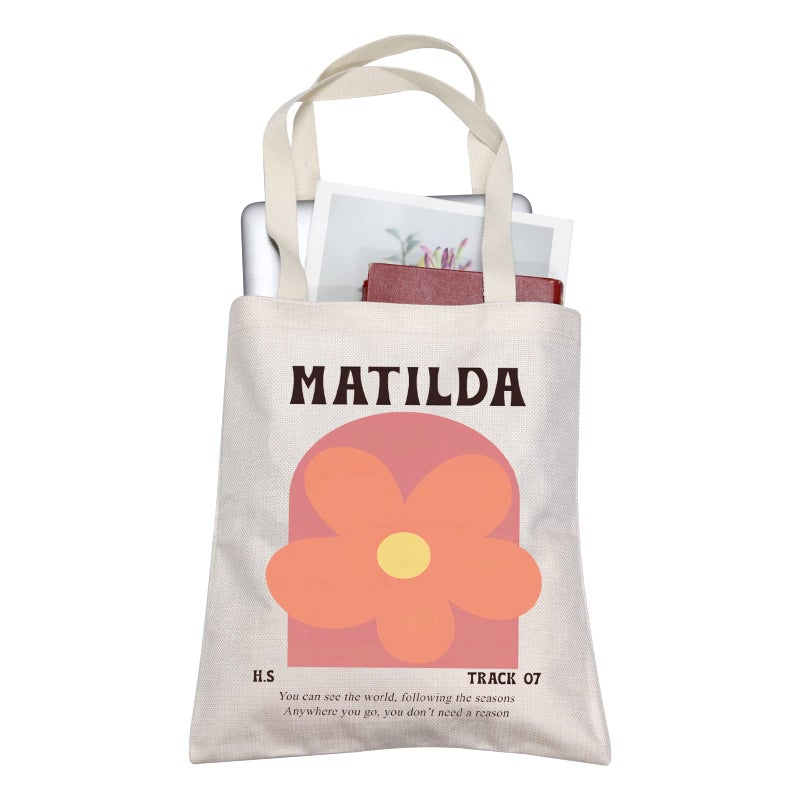 BLUPARK Singer Inspired Tote Bag Singers Song Idea Gift Singers Merch Music Lover Canvas Handle Bag Singer Album Inspired Tote Bag Matilda TO